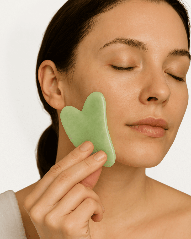 Piatra Gua Sha din Jad Verde - Keida Accesorii
