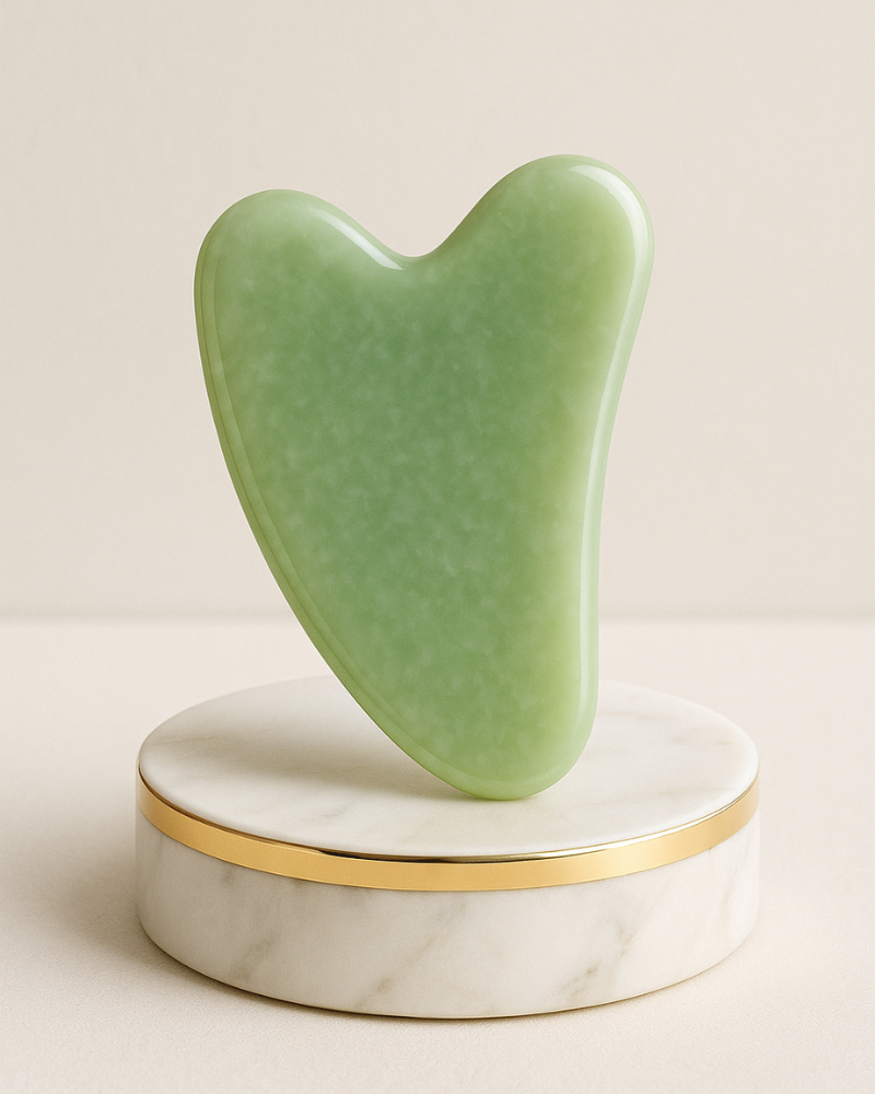 Piatra Gua Sha din Jad Verde