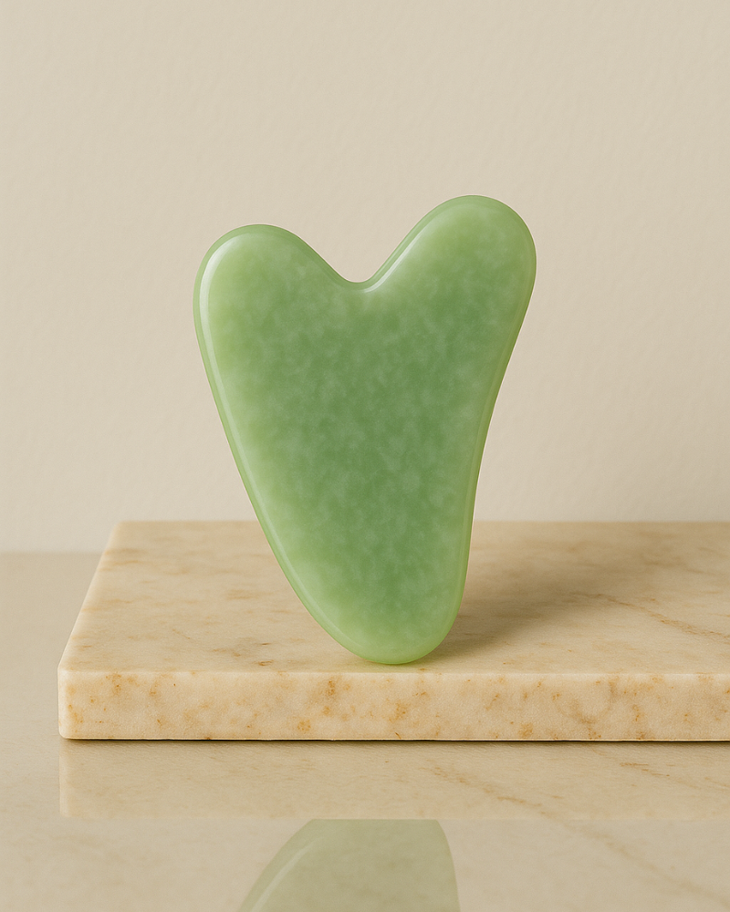 Piatra Gua Sha din Jad Verde