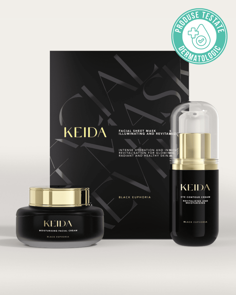 SET HIDRATANT ANTIRID BLACK EUPHORIA - Keida Pachet Skincare