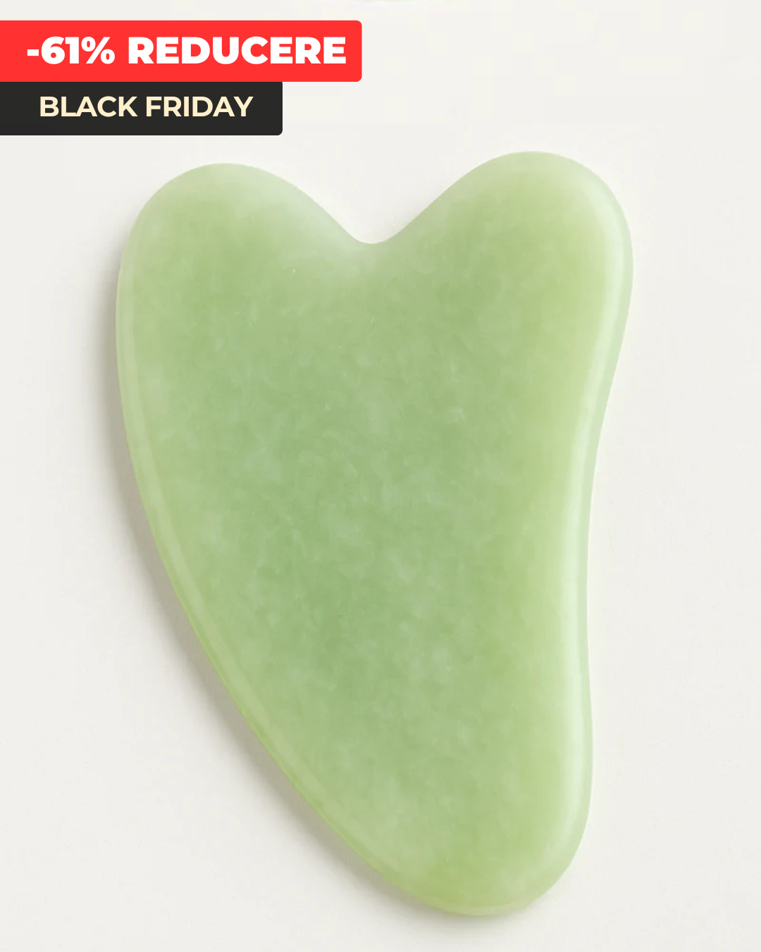 Piatra Gua Sha din Jad Verde